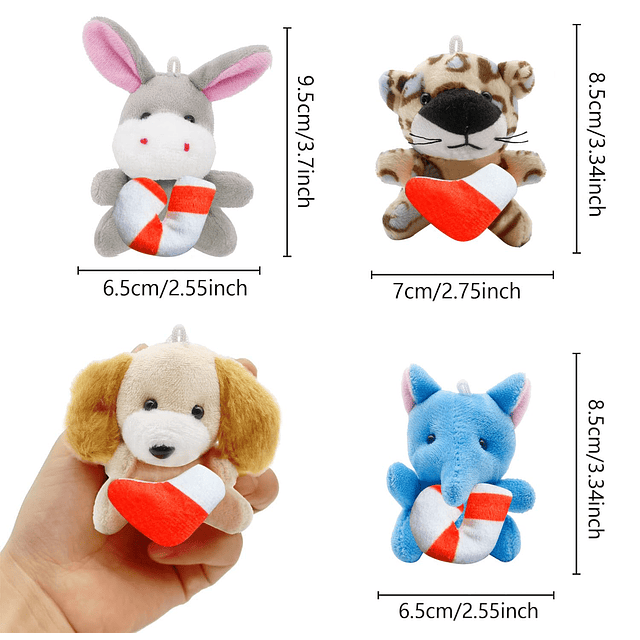 Squishy 12 piezas de juguetes de peluche de animales de Navi