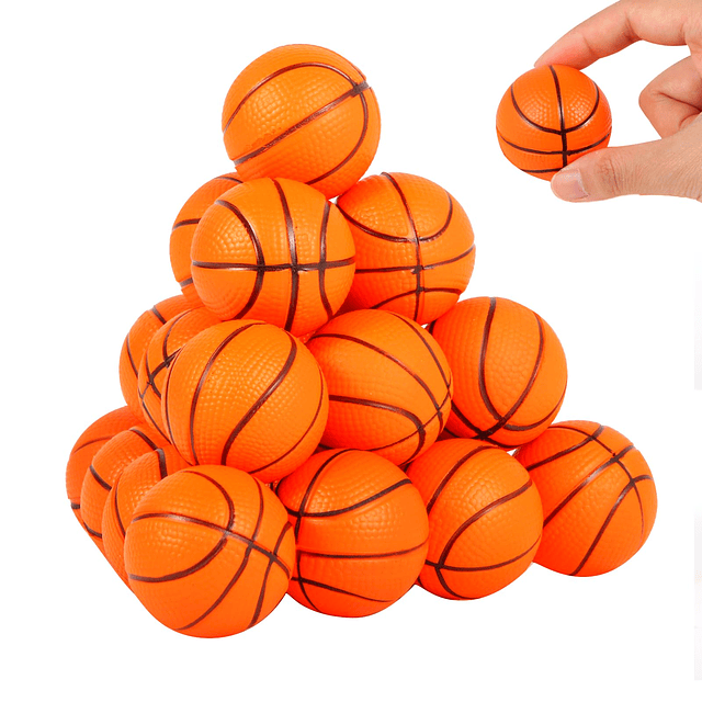 Squishy 20 PCS 1.6 pulgadas Pelota de Baloncesto de Espuma A