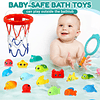 Squishy 32 piezas de juguetes de baño, juego de bañera, aro