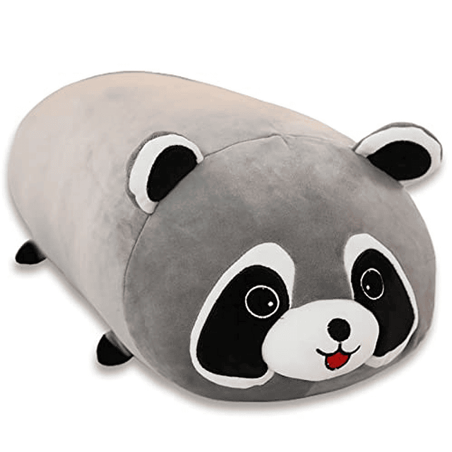 Squishy Linda almohada de felpa de mapache, animales de pelu