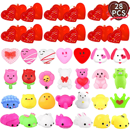 Squishy Juego de 28 juguetes de San Valentín Mochi Squishies