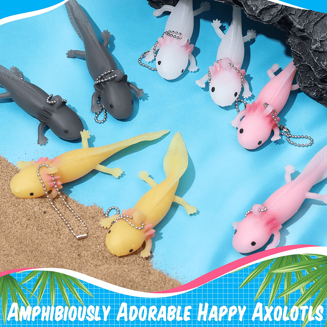 Squishy 24 Piezas Axolotl Animales de San Valentín Adorable