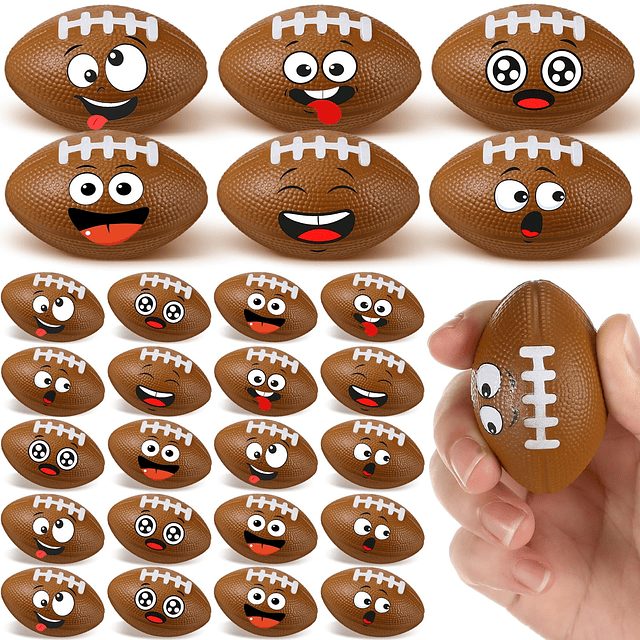 Squishy 24 Piezas Mini Pelotas de Estrés de Fútbol de Cara p