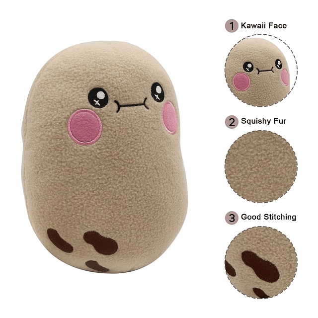 Squishy Juguete de peluche de patata Kawaii de 7,8 pulgadas,