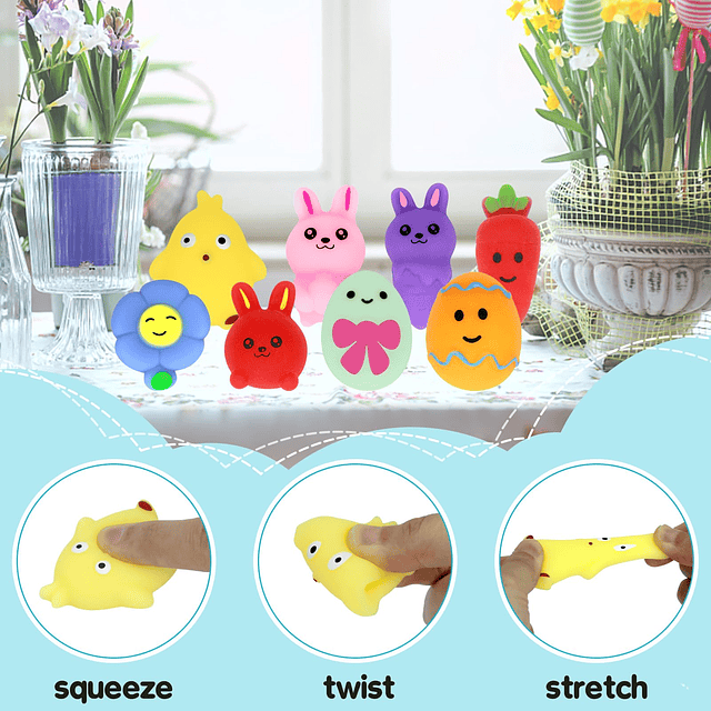 Squishy 24 paquetes de huevos de Pascua precargados con Moch