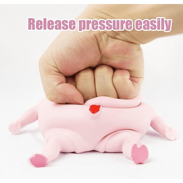 Squishy Cerdito de goma relleno de arena con pegamento elást