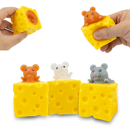 Squishy Squeeze Mouse Toys Cheese Mouse Cup juego de 3 Jugue