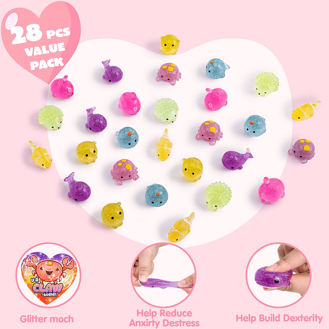 Squishy 28 tarjetas del día de San Valentín con juguetes bla