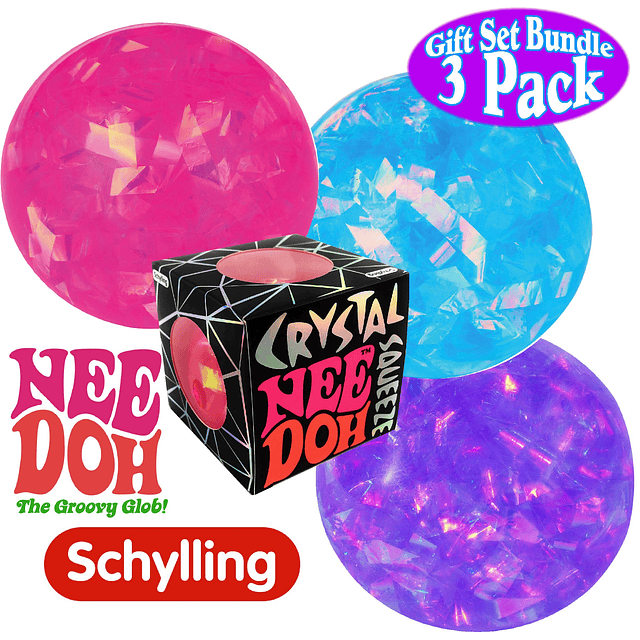 Squishy ¡NeeDoh Schylling Crystal Squeeze Groovy Glob! Juego