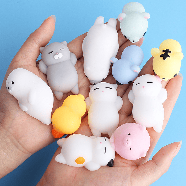 Squishy 16 Piezas Mochi Animales Juguetes Precioso Mochi Gat