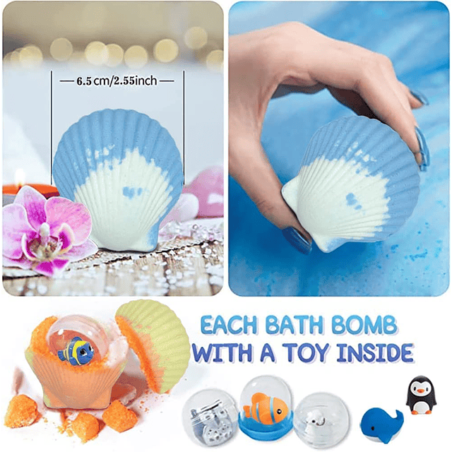 Squishy Bombas de baño para niños con animales marinos sorpr