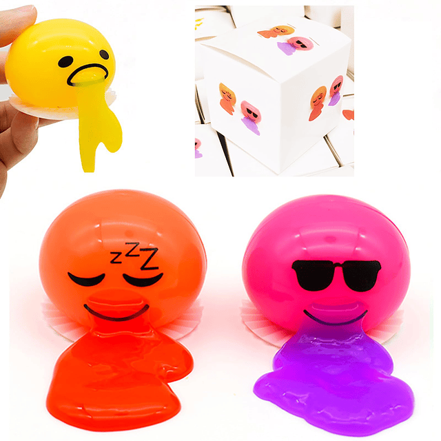 Squishy Bola de estrés con huevo para vómitos, huevo para vo