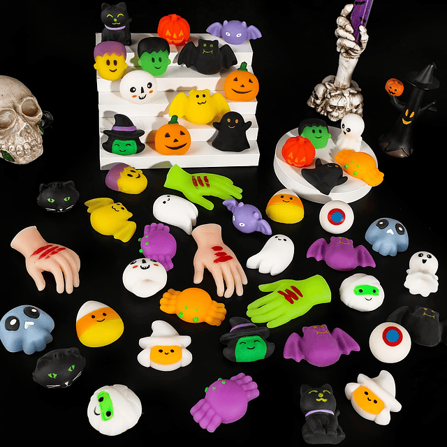 Squishy 48 piezas de juguetes blandos de Halloween para niño