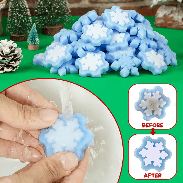 Squishy 60 Unids Navidad Copo de Nieve Fidget Juguetes Invie