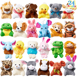 Squishy Paquete de 24 mini animales de peluche surtidos 24 u