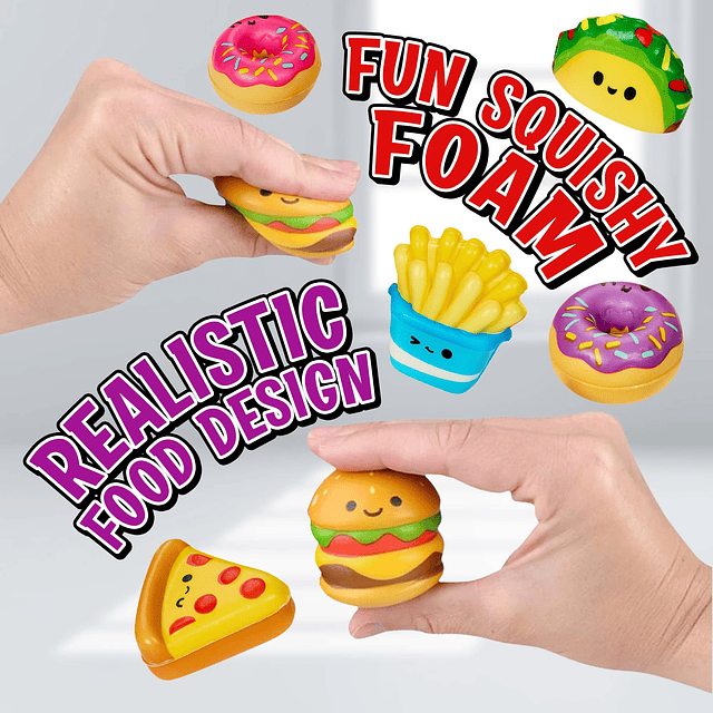 Squishy Mini Squish juguetes de comida rápida Paquete de 10