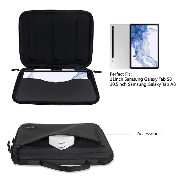 Funda rígida para tablet Samsung de 10,2 a 11 pulgadas, iPad