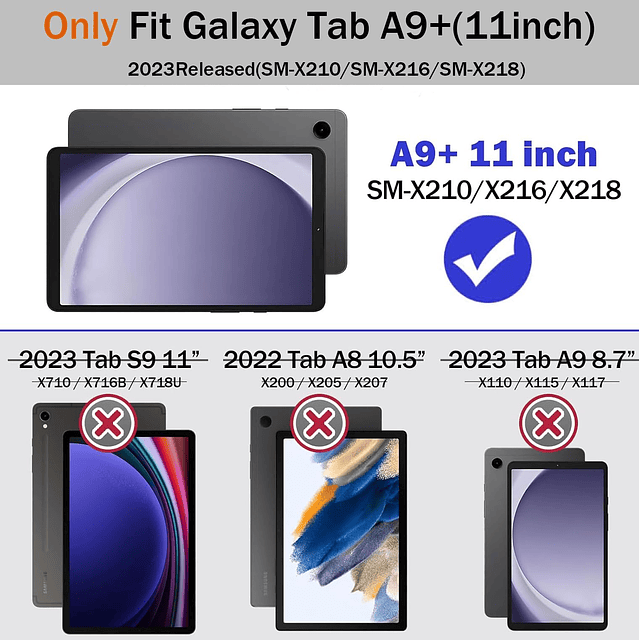 Funda para Samsung Galaxy Tab a9 Plus de 11 pulgadas 2023, F