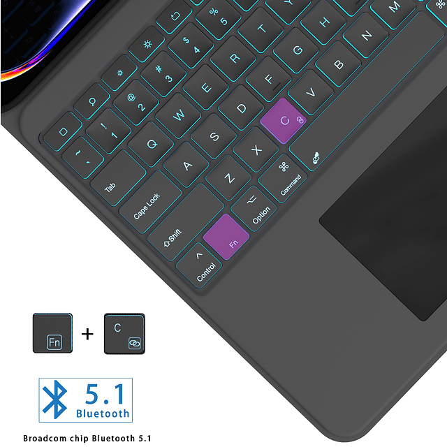 Funda para iPad Pro de 13 pulgadas M4 2024 con teclado - Fun