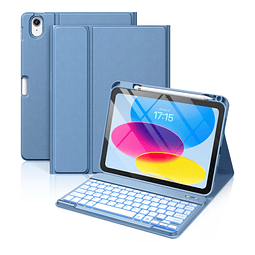 - Funda para iPad de 10 generación con teclado de 10,9 pulga