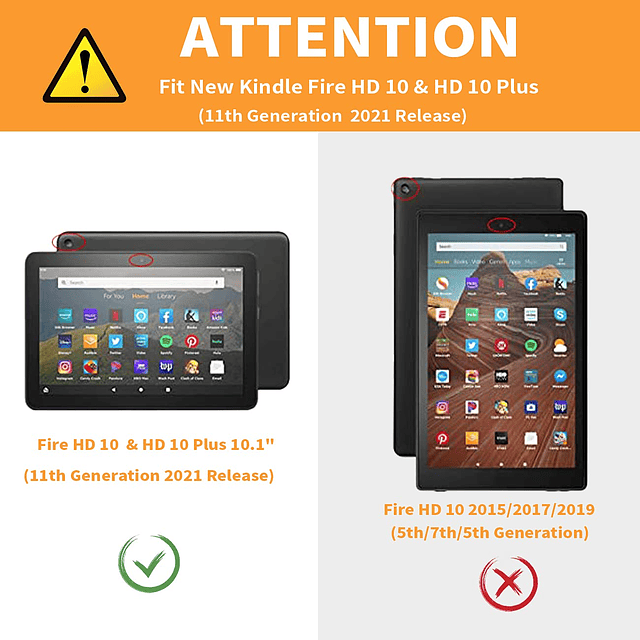 Funda para tablet Kinlde Fire HD 10 versión 11 generación 20