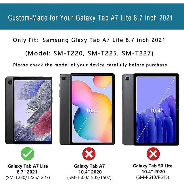 Funda para niños para Samsung Galaxy Tab a7 Lite de 8,7 pulg