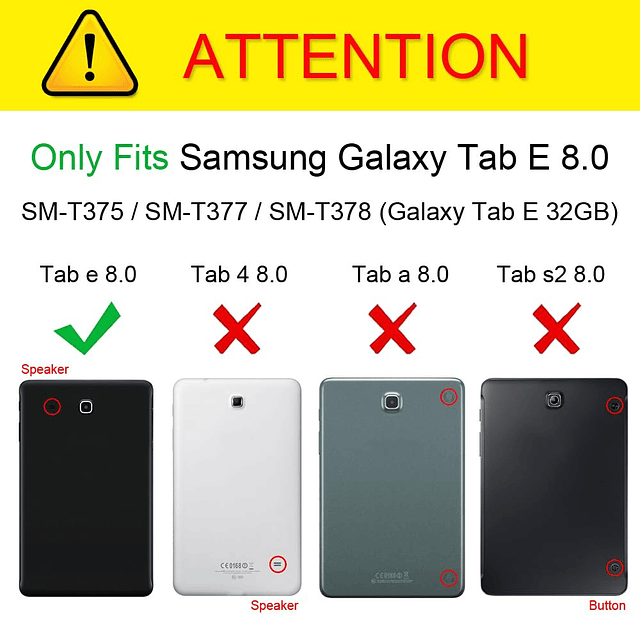 Funda para Samsung Galaxy Tab E 8.0, Protección de Esquinas