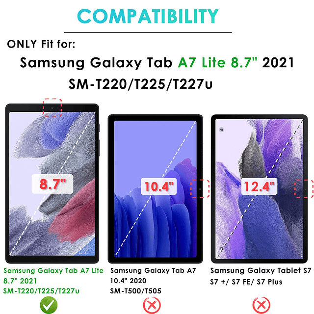 Funda para Samsung Tab a7 Lite de 8,7 pulgadas versión 2021