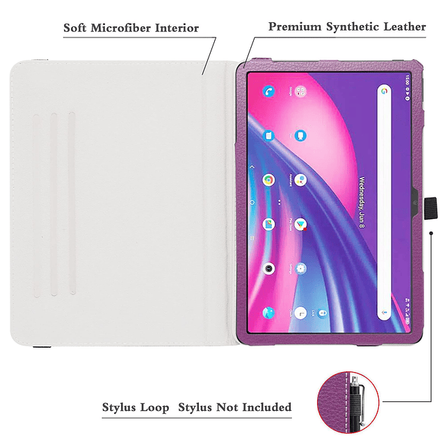 para TCL Tab 10 5G Funda giratoria, soporte giratorio de 360