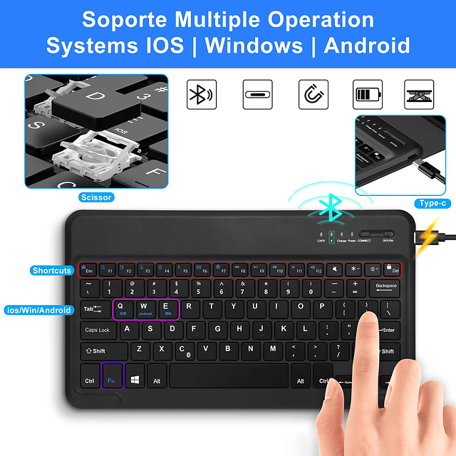 Funda para iPad Pro de 13 pulgadas con teclado M4 2024, tecl