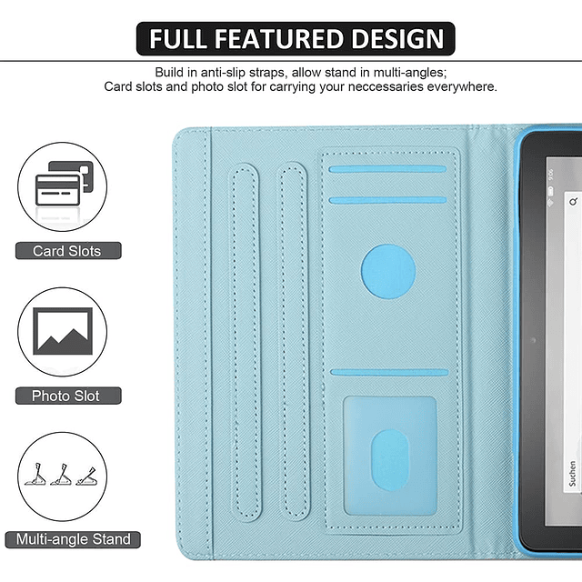 Funda compatible con el nuevo amazon Kindle Fire HD 10 y 10