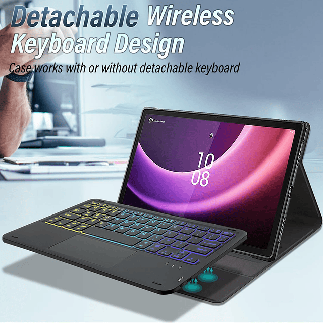 DKaHOEE Funda con teclado táctil retroiluminado para Lenovo