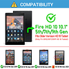 Funda para tableta Fire HD 10 de 5/7/9 generación lanzamient