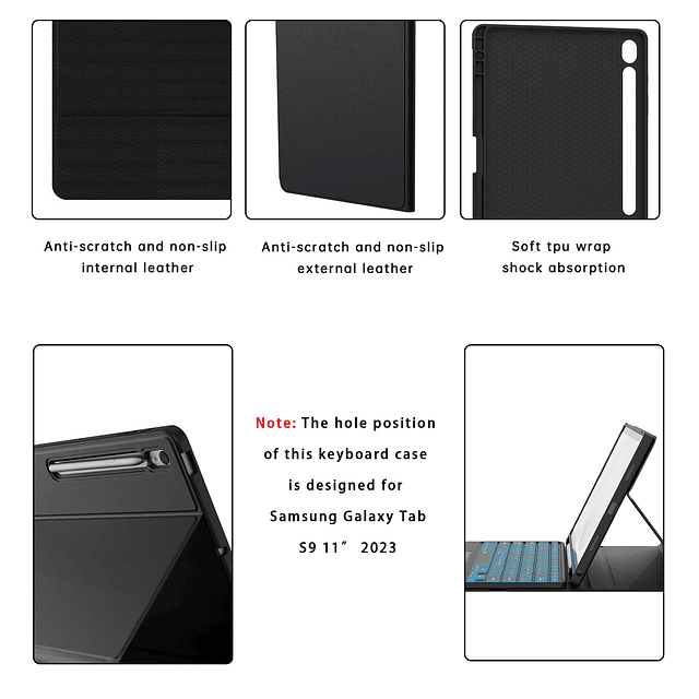 Funda para Samsung Galaxy Tab S9 de 11 pulgadas/S9 FE de 10,