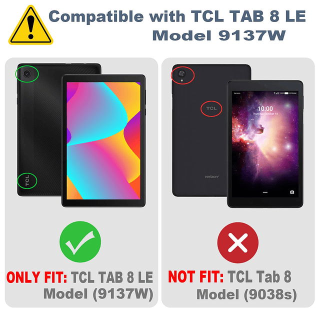 Paquete de 2 Protector de pantalla para tableta TCL Tab 8 SE