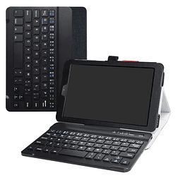 Galaxy Tab a 8.0 2018 Funda con Teclado, Funda de Cuero PU c