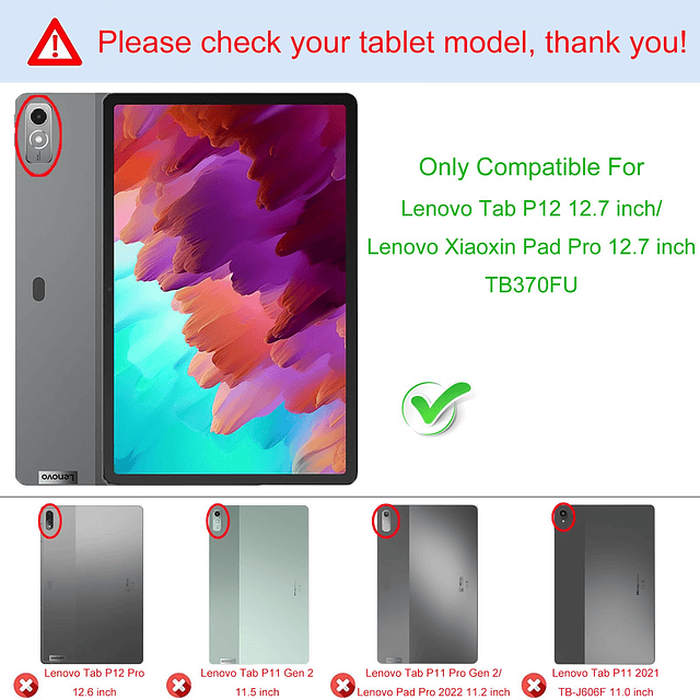 Funda para Lenovo Tab P12 Pro 2 generación 12.7"/Lenovo Tab