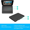 Rugged Folio - Funda protectora para teclado para iPad 7, 8