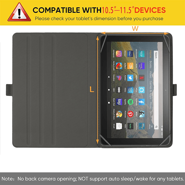 Pudazvi Funda Universal para Tablet android de 10,5", 10,9",