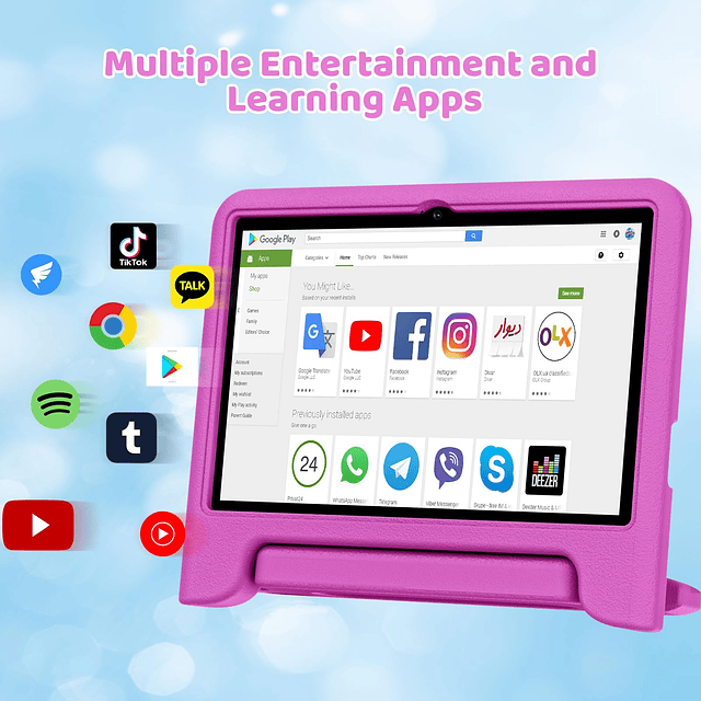 Tablet para niños de 10 pulgadas, tableta android 14 para ni