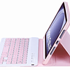 Funda delgada con teclado de colores caramelo compatible con