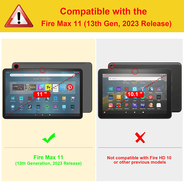Funda para tableta amazon Fire Max 11 13 generación, versión