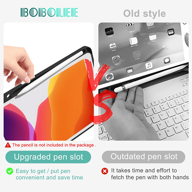 Funda de 9 generación con teclado para iPad de 10,2 pulgadas