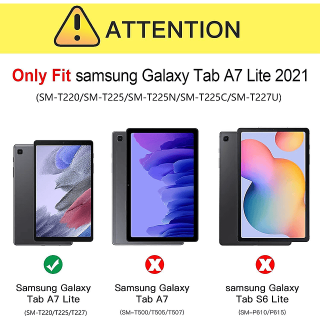 Funda para Samsung Galaxy Tab a7 Lite de 8,7" con Protector