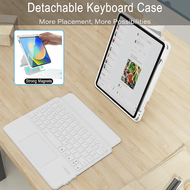 Funda para iPad con teclado desmontable para iPad Pro de 11