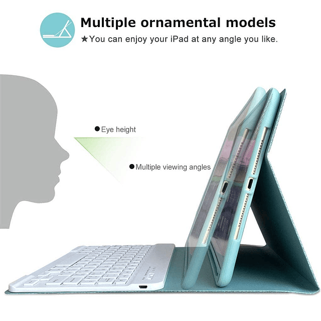 Funda con teclado 9.7 para iPad 2018 6 generación, iPad Pro