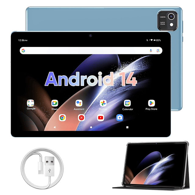 Tableta Tableta android 14 de 10.1 Pulgadas, 6GB RaM 64GB RO