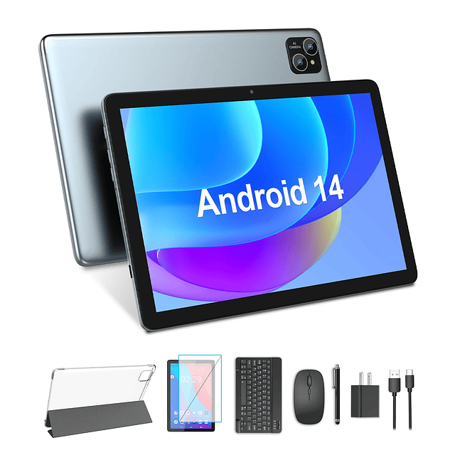 Tableta BaKEN 2024 android 14, Tablet PC Octa-Core de 10 pul