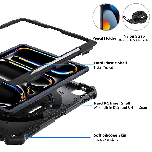 Funda para iPad Pro de 13 pulgadas 2024 M4 de 7 generación c