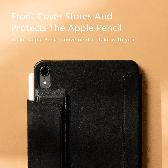 Leather Folio Case para iPad Mini 6, Funda de cuero italiano